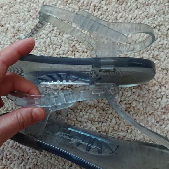 Salvatore Ferragamo jelly clear sandals size 7.5 - Picture 4 of 5